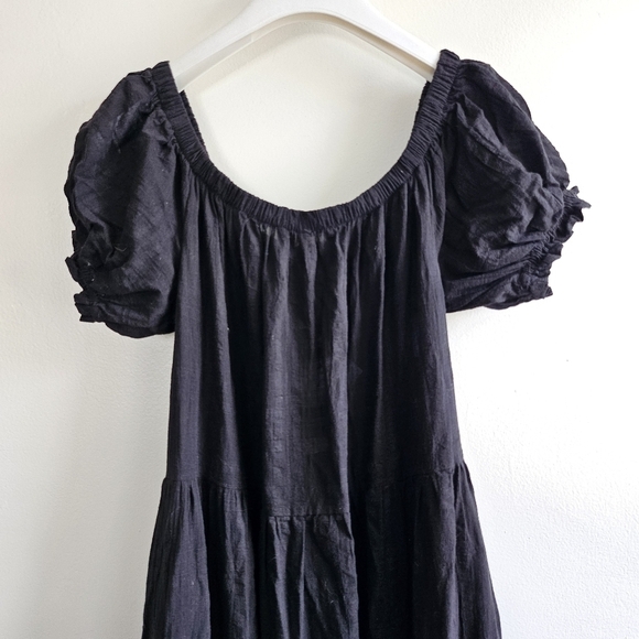 New Young Fabulous & Broke On/Off Shoulder Tiered Black Maxi Dress NWT Small - Picture 11 of 14